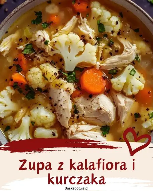 Zupa z kalafiora i kurczaka